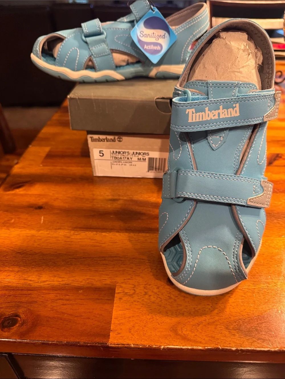 Timberland Juniors Size 5 Blue Closed Toe Sport Sandals
